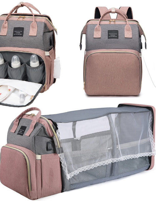 Load image into Gallery viewer, Folding Mommy Bag Folding Crib
