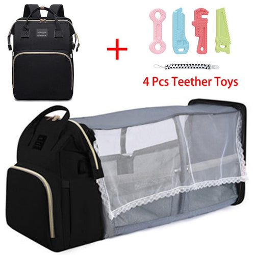 Load image into Gallery viewer, Folding Mommy Bag Folding Crib
